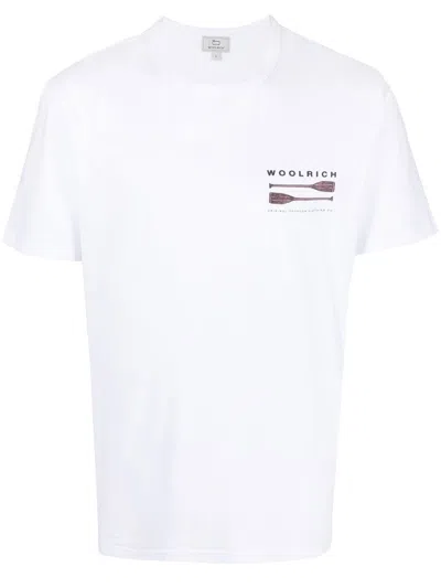 Woolrich Logo-print Cotton T-shirt In White