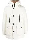Woolrich Feather Down Hooded Coat In White