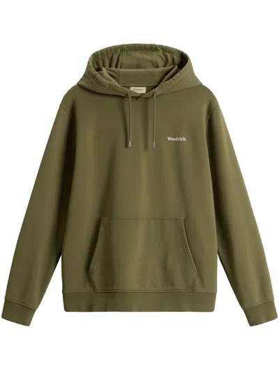 Woolrich Logo-print Hoodie In 绿色
