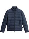 Woolrich Logo-print Padded Jacket In Blue