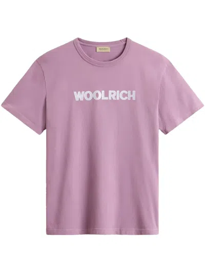 Woolrich Logo-print T-shirt In Pink