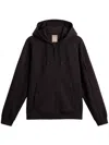 Woolrich Logo-print Zip-up Hoodie In Black