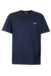 Woolrich Logo-printed Crewneck T-shirt In Blue