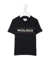 Woolrich Logo Printed T-shirt In Black