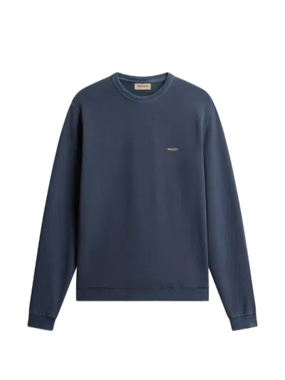 Woolrich Logo Sweatshirt In Blue