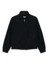 Woolrich Logo-tag Cotton Blend Jacket In Blue
