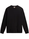 Woolrich Logo-tag Knitted Jumper In Black