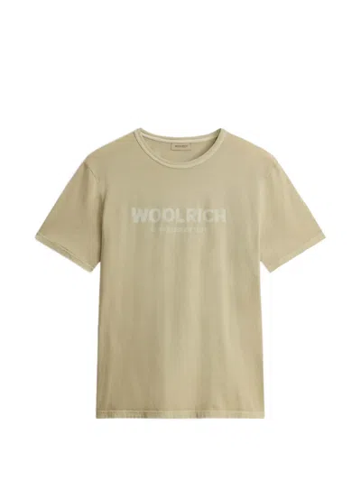 Woolrich Logo T-shirt In Brown