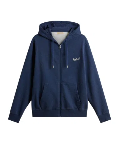 WOOLRICH LOGO ZIP-UP SWEATSHIRT