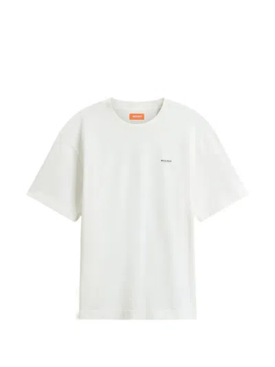 Woolrich Kids' Logo-detail Cotton T-shirt In White