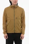 Woolrich Logoed High Aeration Windbreaker In Beige