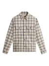 Woolrich Plaid Pattern Jacket Featuring Chest Pockets In Gray