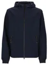 Woolrich Logo-embossed Jacket In Blue