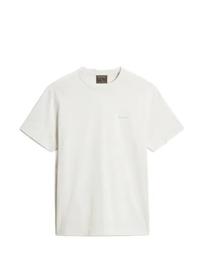 Woolrich Logo-embroidered Cotton T-shirt In White
