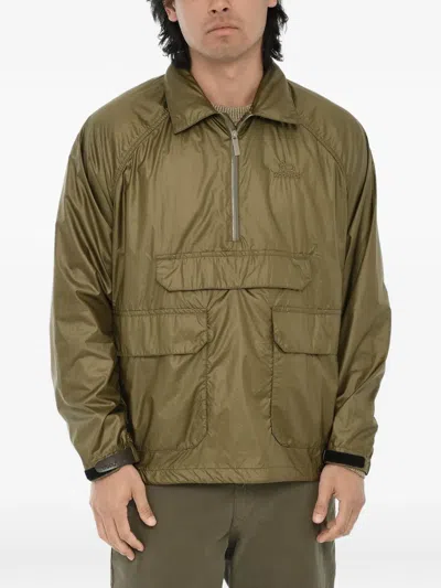 Woolrich Logo-embroidered Jacket In Green