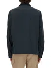 Woolrich Logo-embroidered Polyester Jacket In Blue