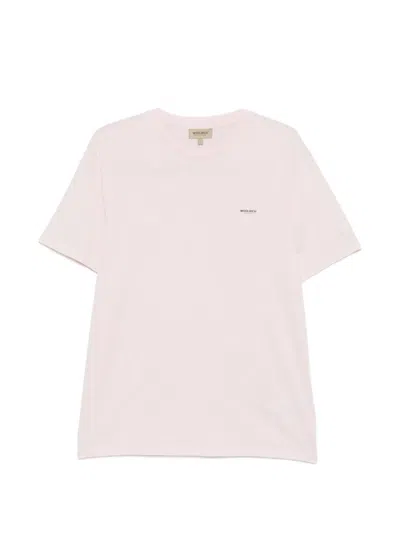 Woolrich Logo-print Slub-texture T-shirt In Black