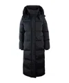 Woolrich Parka Kelly Lungo In Nylon Elasticizzato Nero In Black