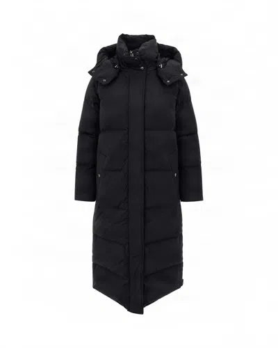 Woolrich Long Hooded Puffer Coat In Multi