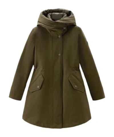 Woolrich Long Military 3in1 Down Parka In Gray