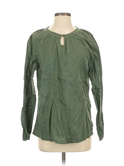 Pre-owned Woolrich Long Sleeve Blouse In Green