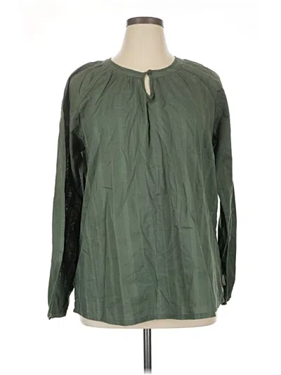 Pre-owned Woolrich Long Sleeve Blouse In Green