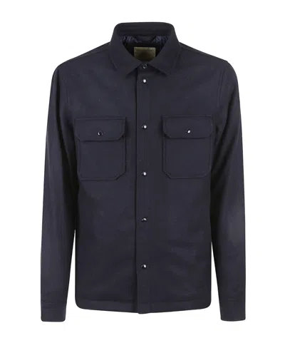 Woolrich Long Sleeve Button Down Jacket In Black