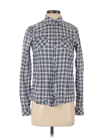 Pre-owned Woolrich Long Sleeve Button Down Shirt In Blue