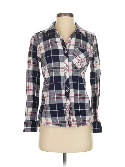 Pre-owned Woolrich Long Sleeve Button Down Shirt In Blue