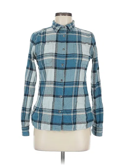 Pre-owned Woolrich Long Sleeve Button Down Shirt In Blue