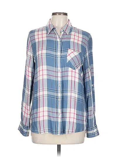 Pre-owned Woolrich Long Sleeve Button Down Shirt In Blue