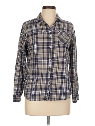 Pre-owned Woolrich Long Sleeve Button Down Shirt In Blue