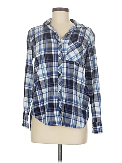 Pre-owned Woolrich Long Sleeve Button Down Shirt In Blue