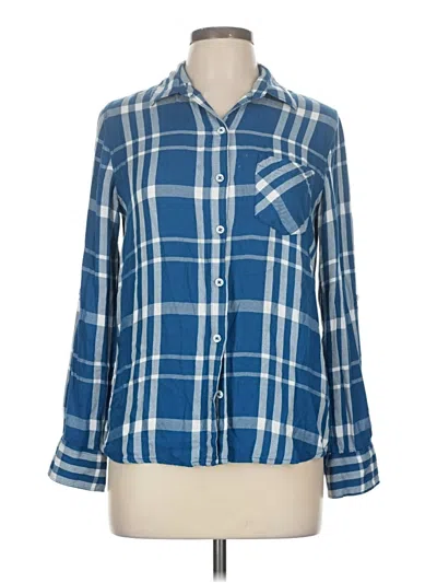 Pre-owned Woolrich Long Sleeve Button Down Shirt In Blue