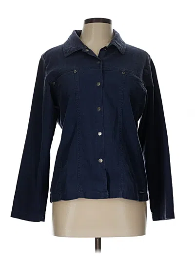 Pre-owned Woolrich Long Sleeve Button Down Shirt In Blue
