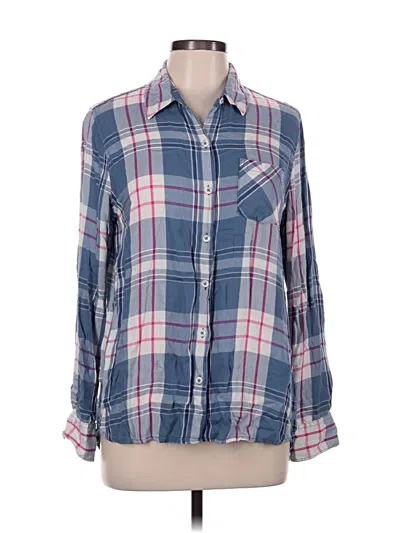 Pre-owned Woolrich Long Sleeve Button Down Shirt In Blue