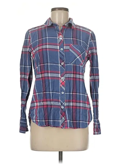 Pre-owned Woolrich Long Sleeve Button Down Shirt In Blue