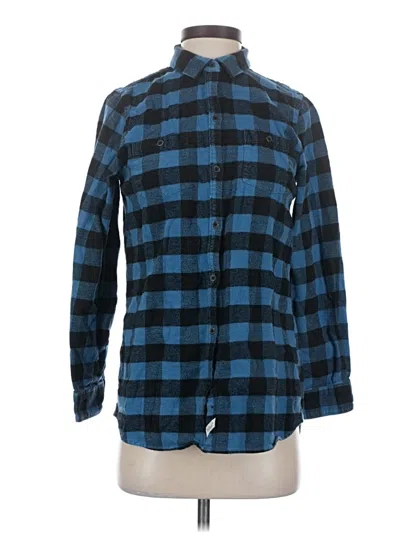 Pre-owned Woolrich Long Sleeve Button Down Shirt In Blue