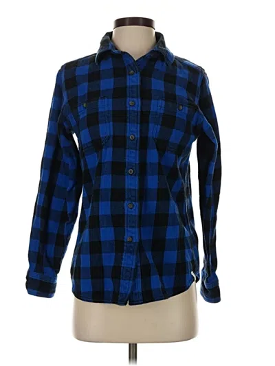 Pre-owned Woolrich Long Sleeve Button Down Shirt In Blue