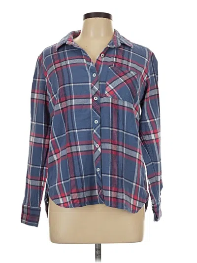 Pre-owned Woolrich Long Sleeve Button Down Shirt In Blue