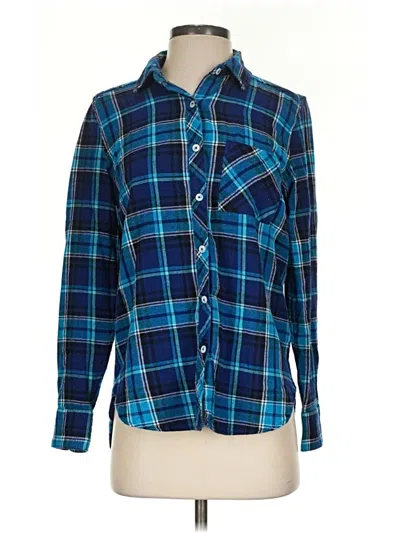 Pre-owned Woolrich Long Sleeve Button Down Shirt In Blue