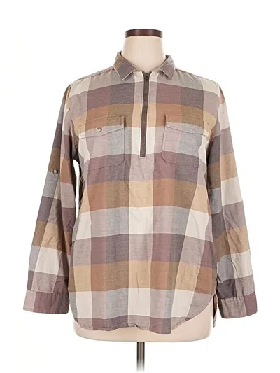Pre-owned Woolrich Long Sleeve Button Down Shirt In Brown