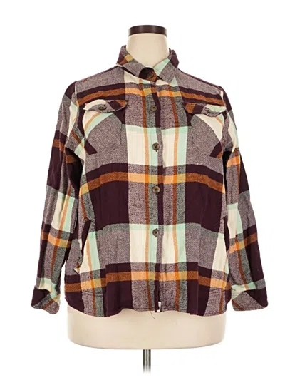 Pre-owned Woolrich Long Sleeve Button Down Shirt In Brown