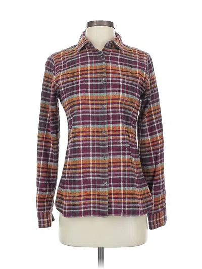 Pre-owned Woolrich Long Sleeve Button Down Shirt In Burgundy