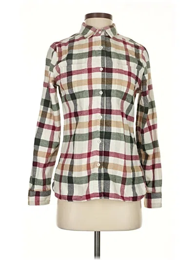 Pre-owned Woolrich Long Sleeve Button Down Shirt In Burgundy