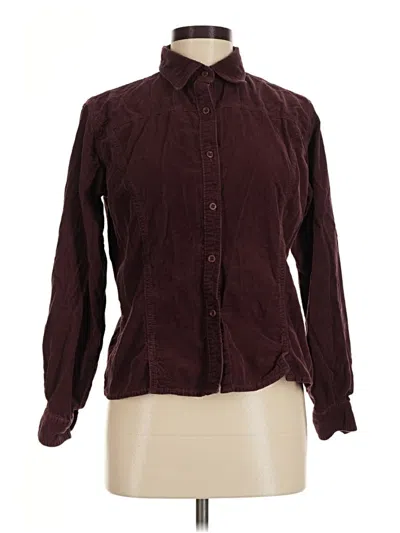 Pre-owned Woolrich Long Sleeve Button Down Shirt In Burgundy