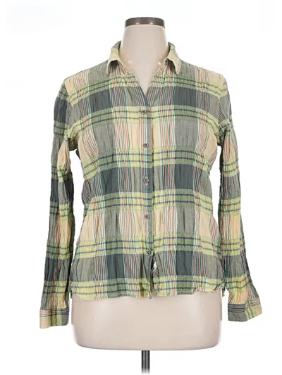 Pre-owned Woolrich Long Sleeve Button Down Shirt In Green