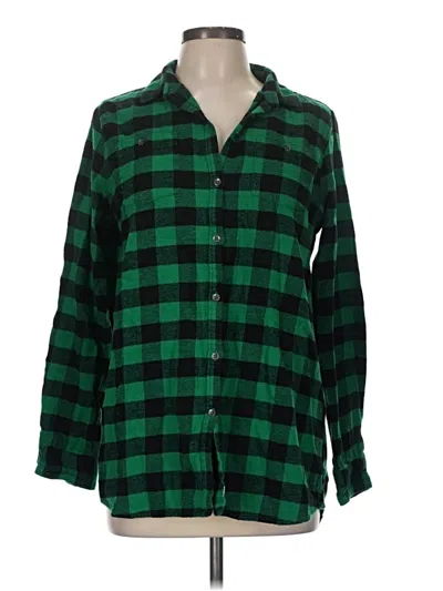 Pre-owned Woolrich Long Sleeve Button Down Shirt In Green
