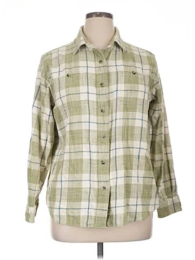 Pre-owned Woolrich Long Sleeve Button Down Shirt In Green