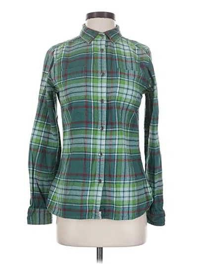 Pre-owned Woolrich Long Sleeve Button Down Shirt In Green